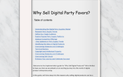 Why Sell Digital Party Favors?