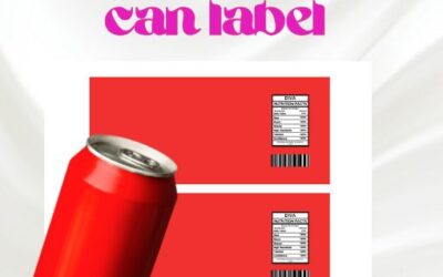 BLANK SODA CAN LABEL